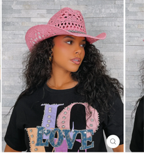 Load image into Gallery viewer, Cowgirl Hat W Rhinestones
