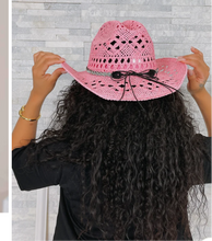 Load image into Gallery viewer, Cowgirl Hat W Rhinestones
